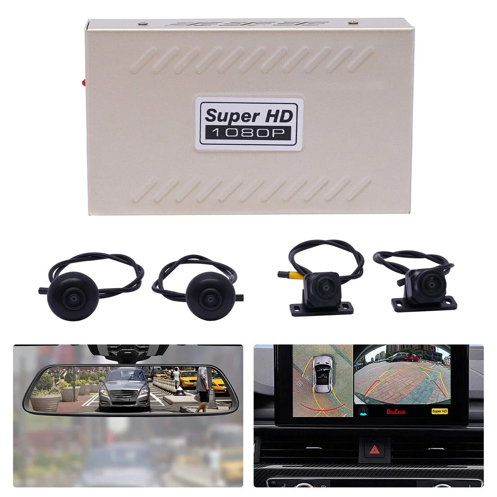 Miumaeov Panoramic 360° DVR Kits System View 1080P Seamless Recording Bird 4-camera Car