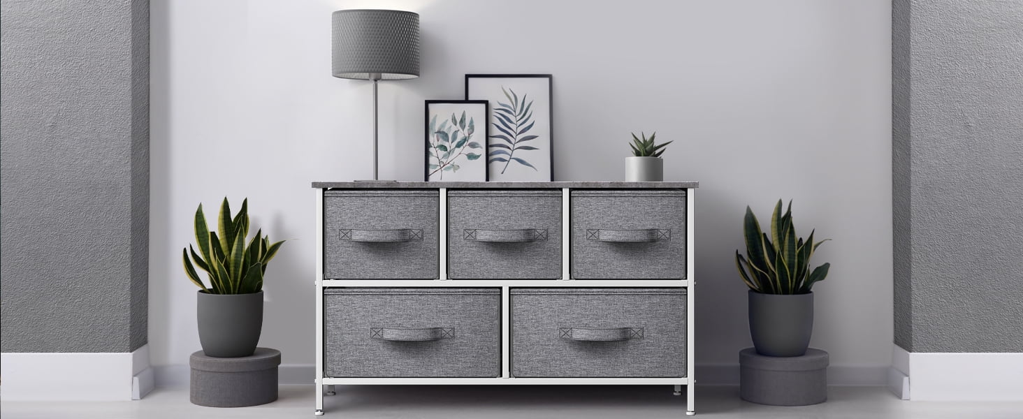 Storage Cube Grey Dresser -