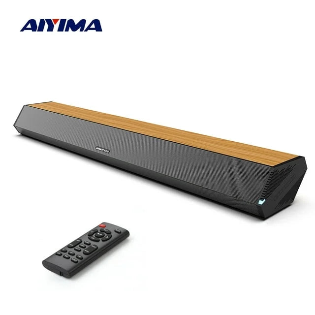 3 Bar 5.0, EQs, TV S03PRO System Bluetooth Theater Speakers, AUX for Audio with Soundbar Coaxial 110dB 60W Connection, 28-Inch Home HDMI-ARC, AIYIMA 4 Sound USB Soundbar Optical Surround