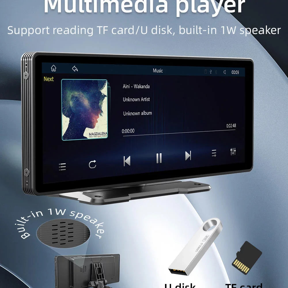 in Rear FM BT DVR And Android inch Mirror Color Screen Dash Smart Car Monitor IPS Carplay Cam Player Camera View 10.26