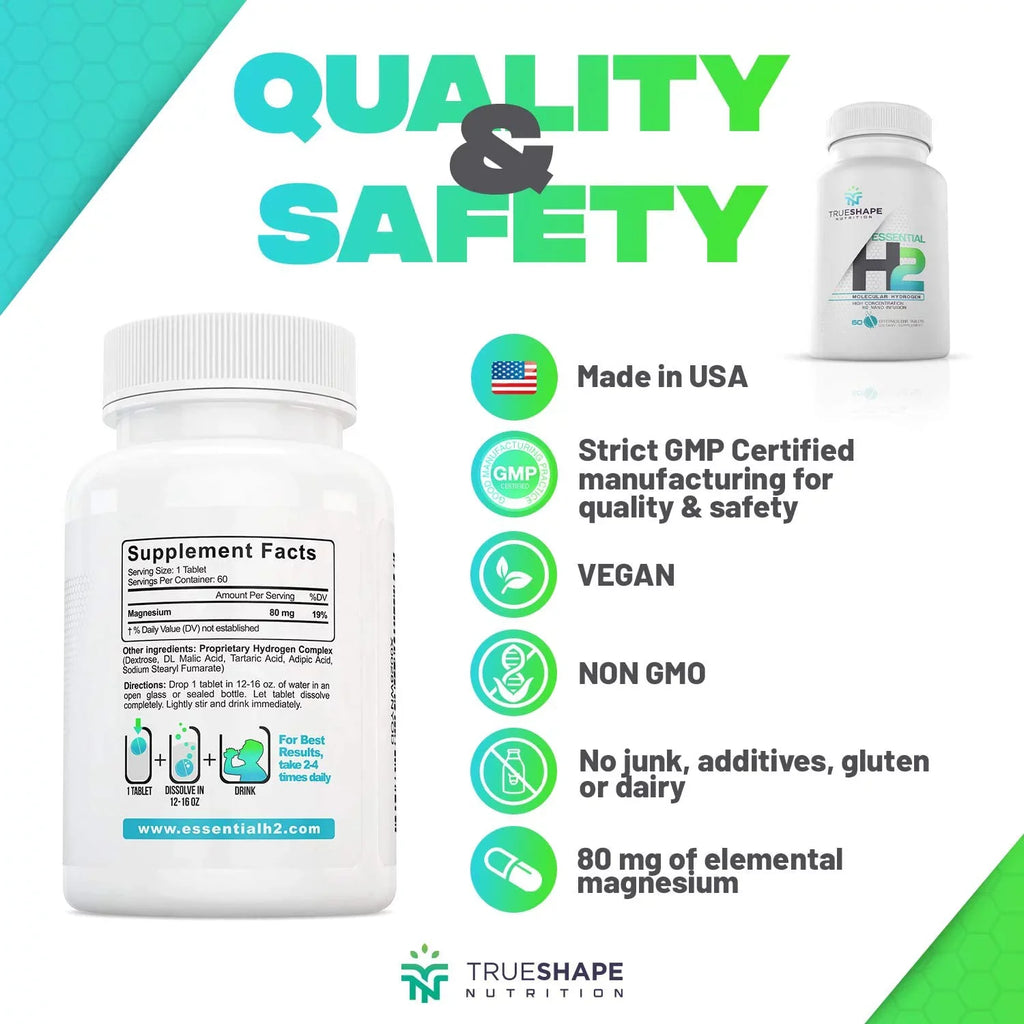 (60 Molecular for Nutrition Fizzy Tablets TrueShape Nutritional Supplement Servings) liquid Hydrogen Essential H2