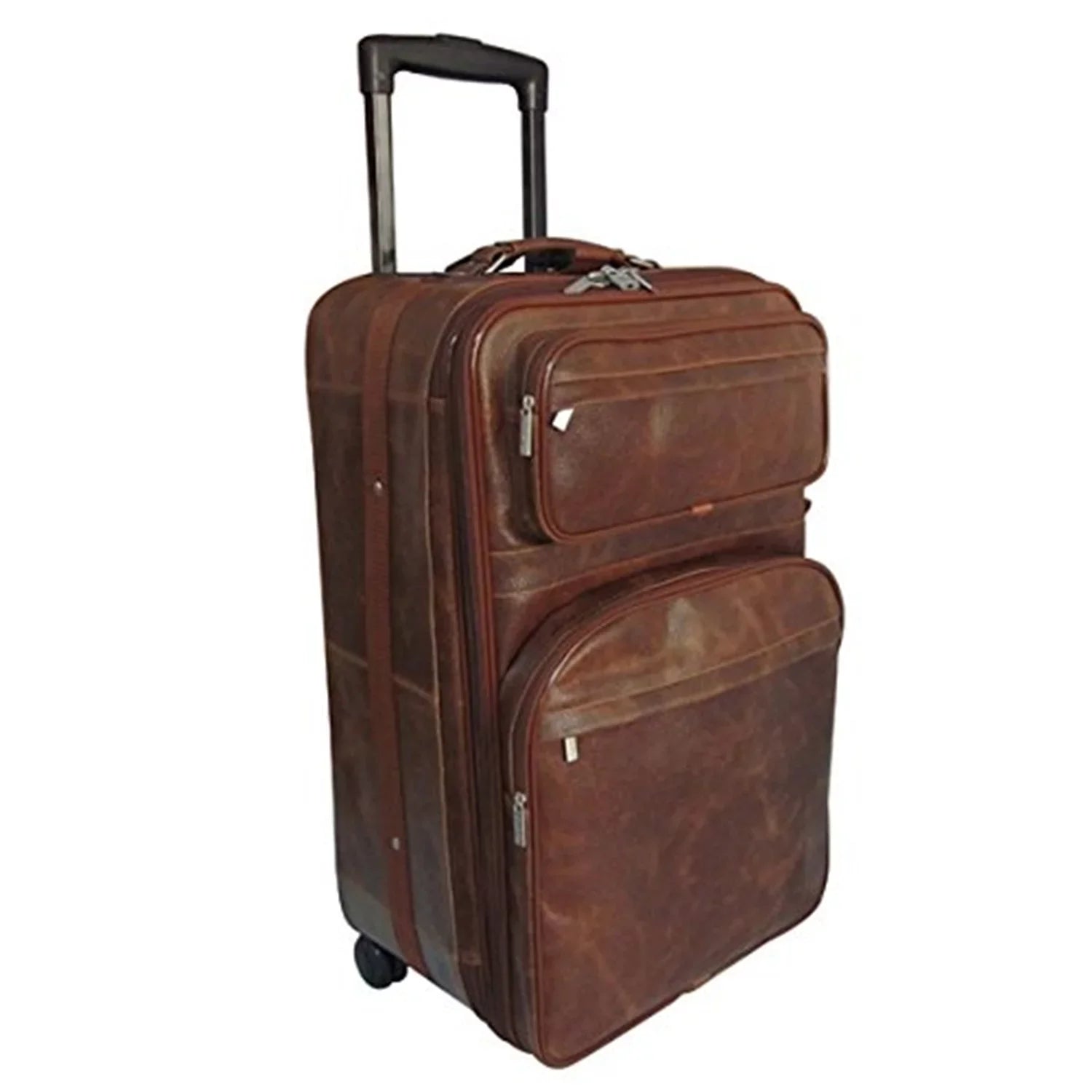 25" Amerileather - Suitcase - Wheels 89-4 Expandable with Amerileather Leather
