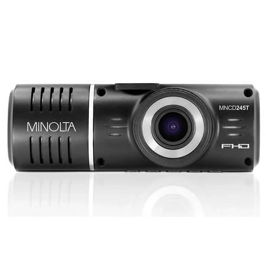 2.45" 3-Channel LCD Camera Black Dash with MNCD245T Screen Rear and View Front Full HD Recording,