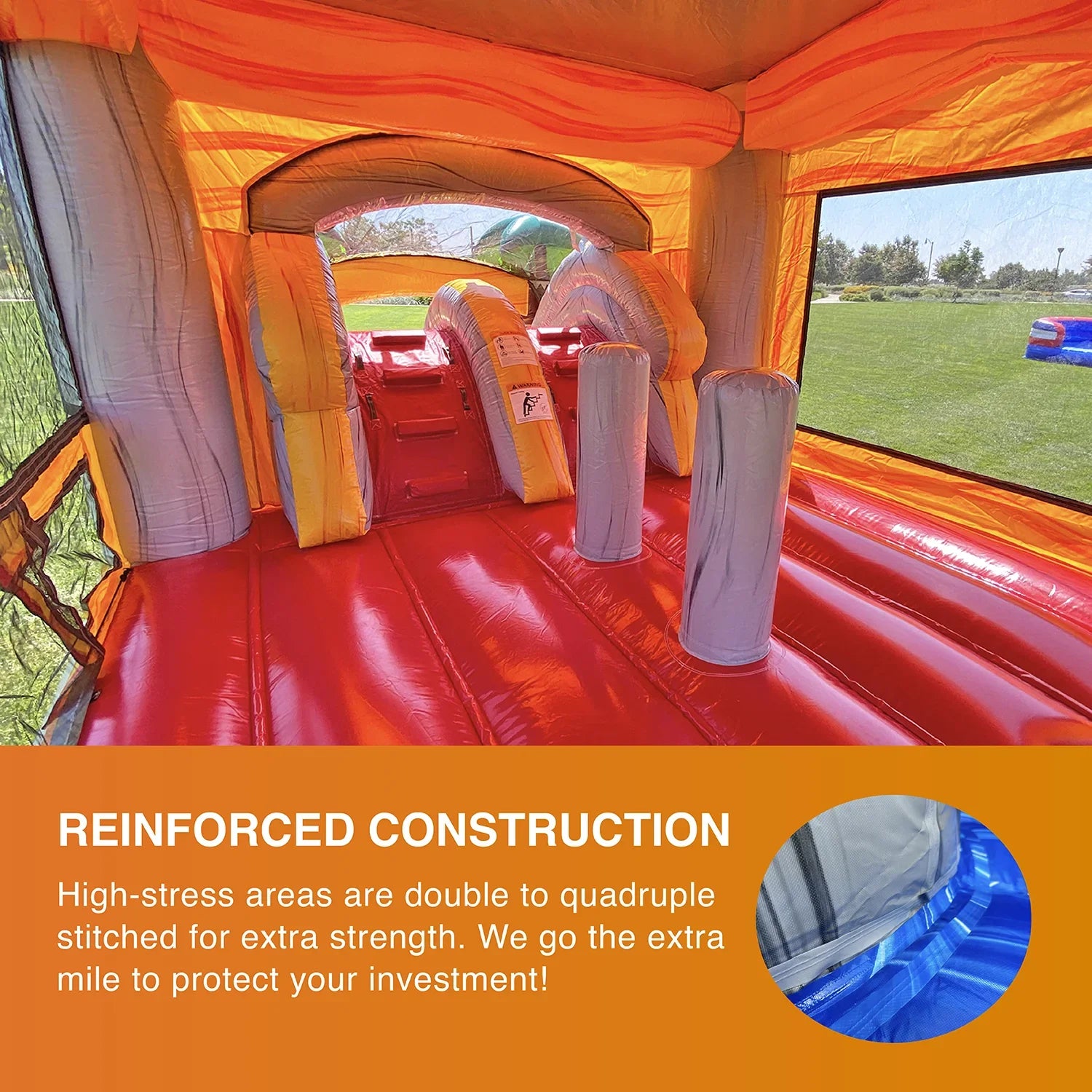 and House Slide for Kids Commercial and JumpOrange Grade Pool Adults Blower), (with Bounce liquid T-Rex