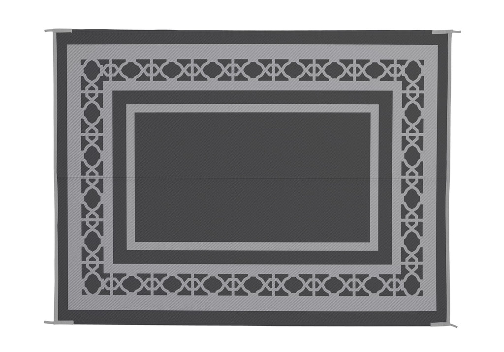 Rug designs) 2 12' 9' (Reversible Patio x Mats Gray with exterior
