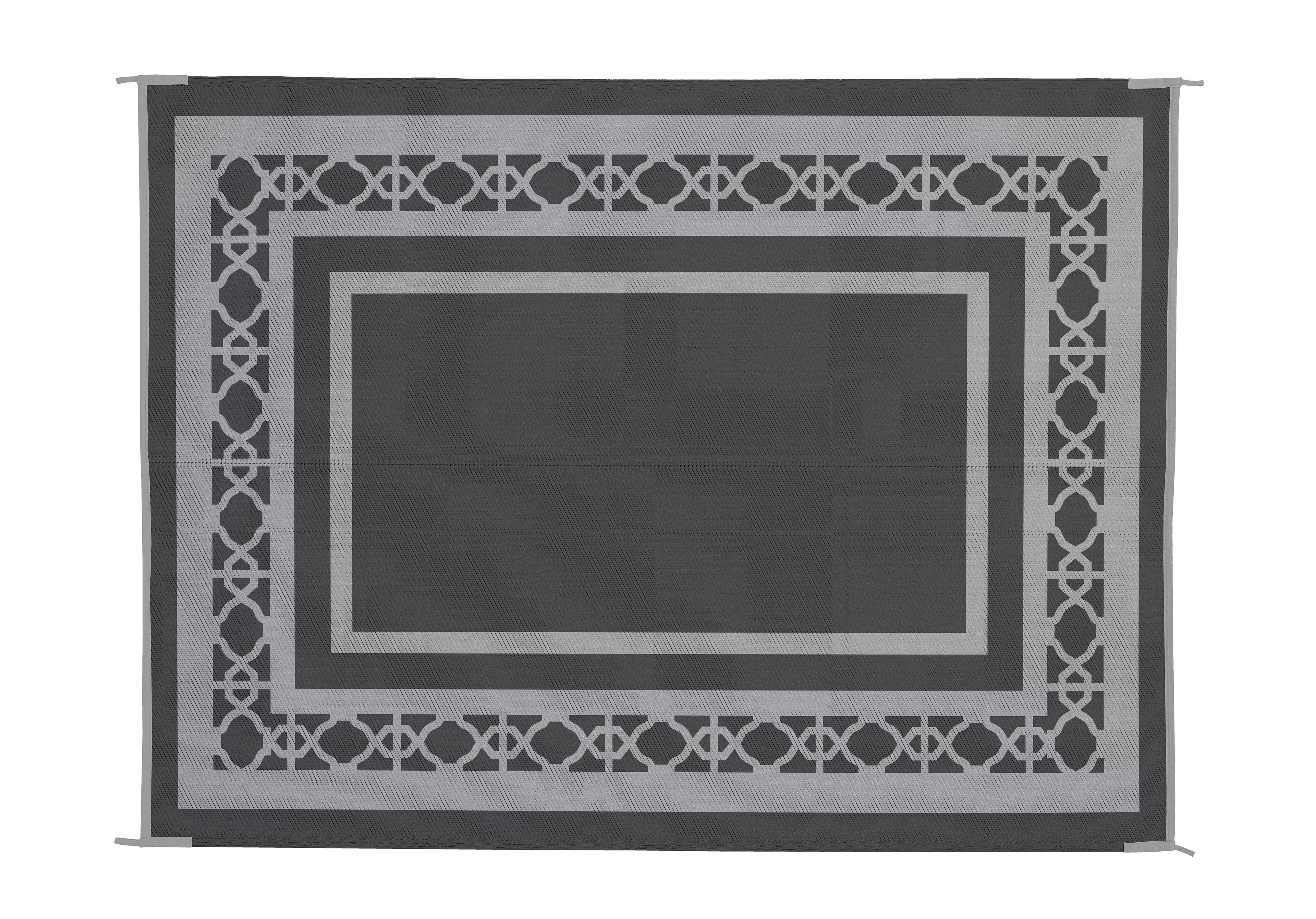Rug designs) 2 12' 9' (Reversible Patio x Mats Gray with exterior