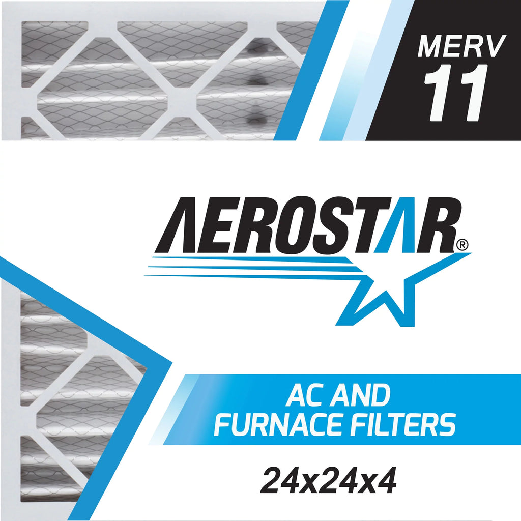 Pleated Box 24 11, in 4, Aerostar x Filter, MERV USA Air 24 Made 6, 24x24x4 the of x