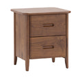 Modern Wooden Nightstand with Two Drawers