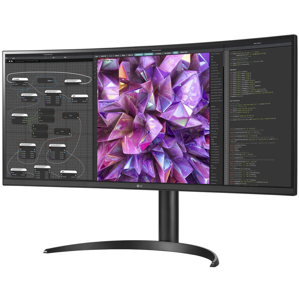 KVM 34" Curved 34WQ75C-B QHD LG 10 IPS Monitor UltraWide Built-in HDR