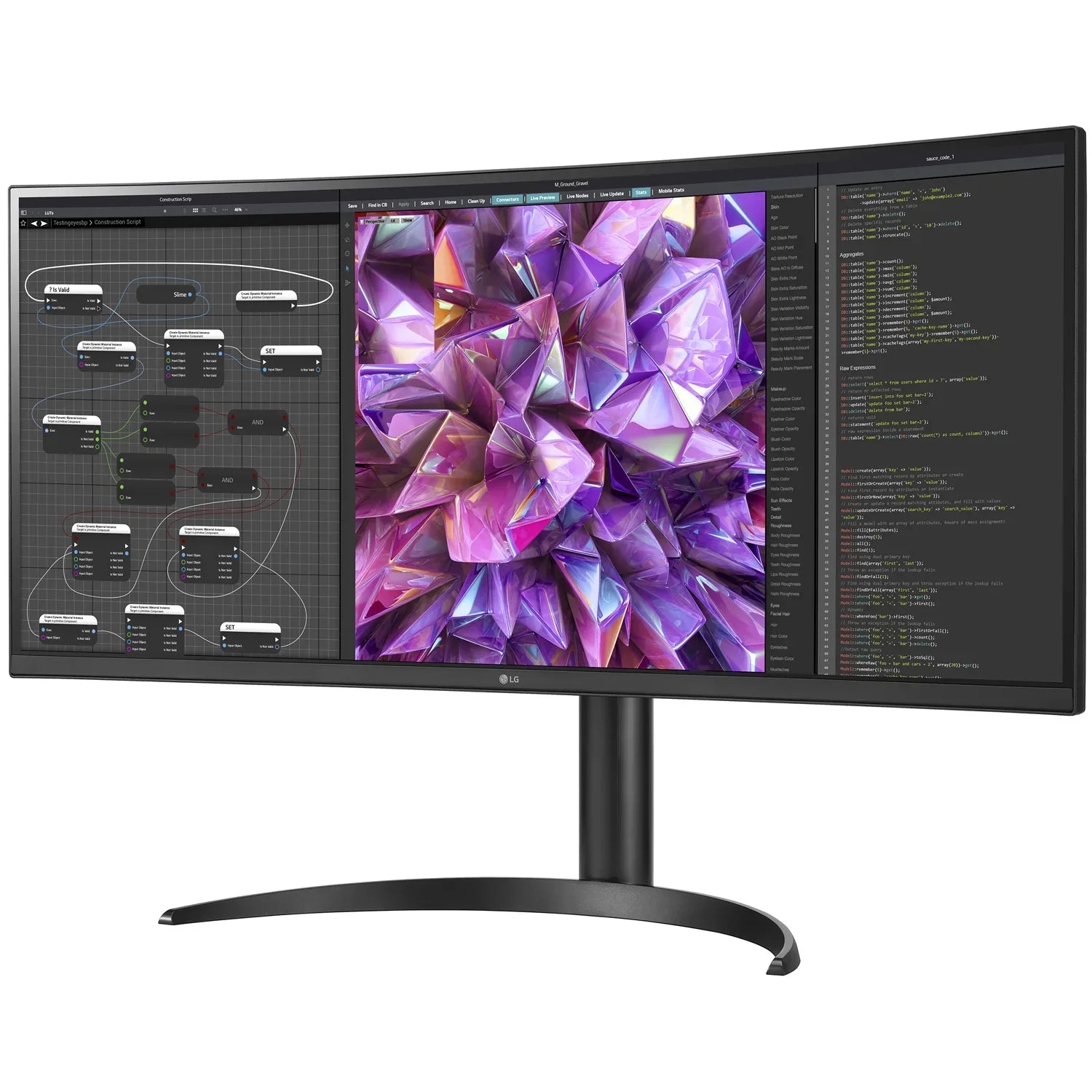 KVM 34" Curved 34WQ75C-B QHD LG 10 IPS Monitor UltraWide Built-in HDR