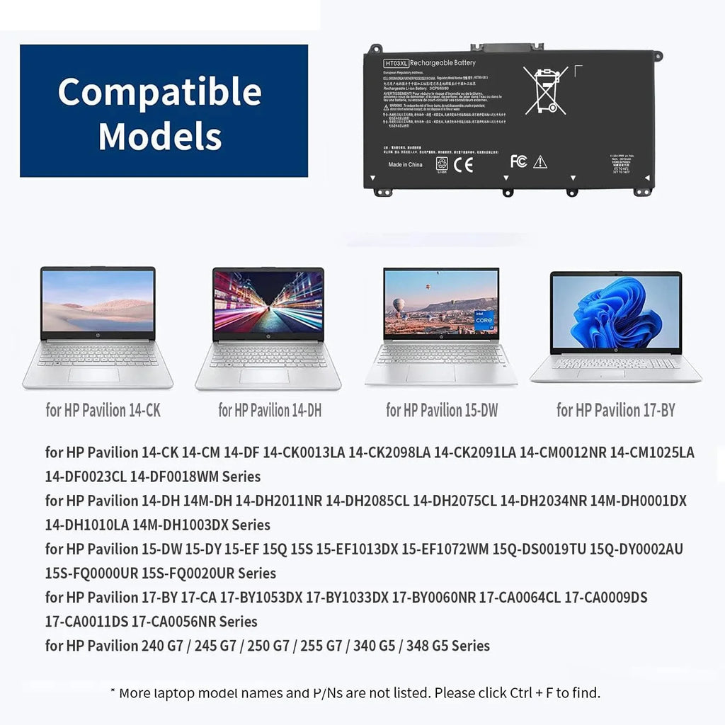 L11119-855 245 240 41.7Wh y for HP 15-CS Pavilion HT03XL 14-CE 14-CK0001LA Laptop 14-CK0061ST 14-DQ 14-CK G7