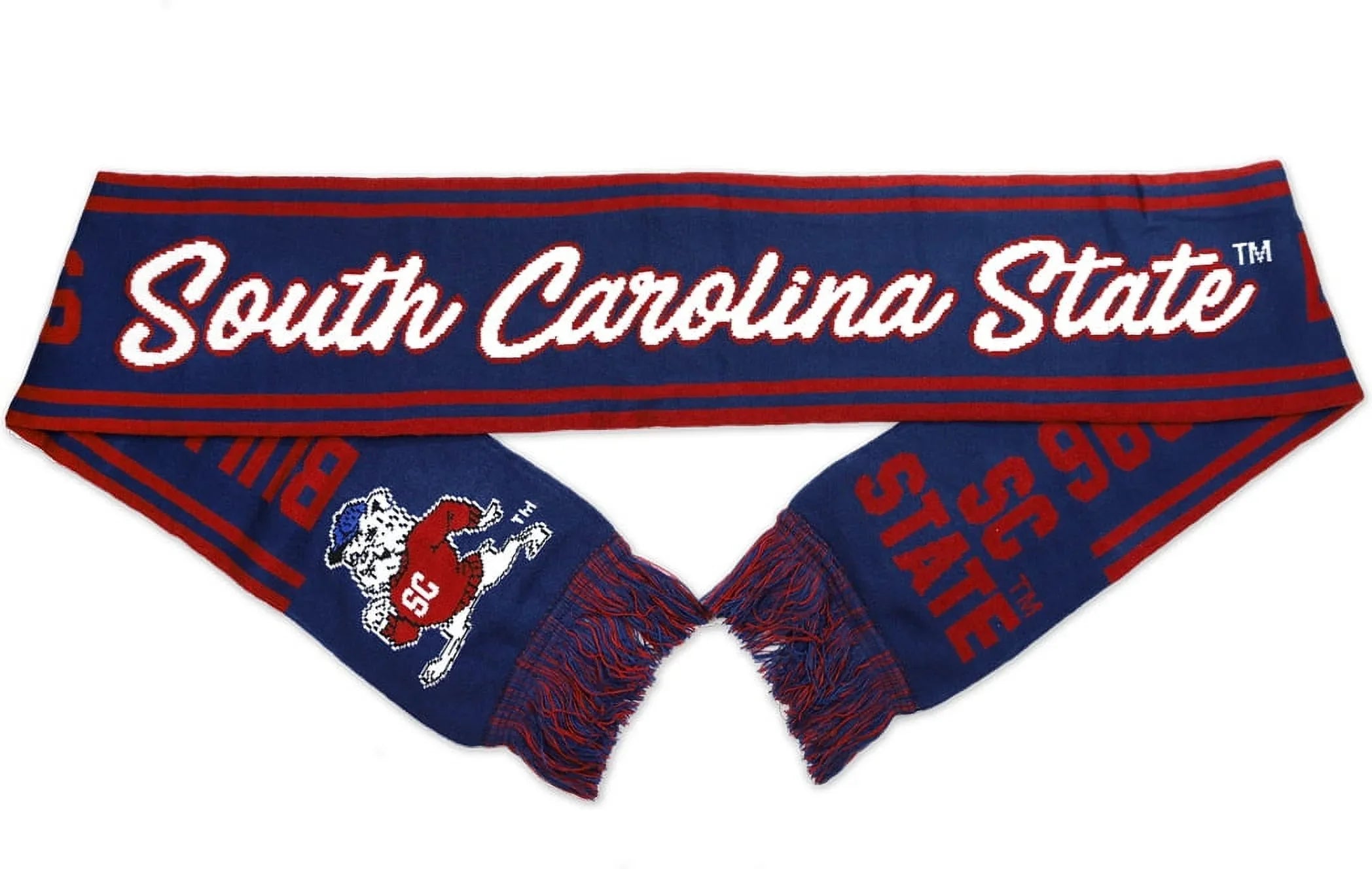 7"] x S6 [Maroon Scarf Carolina Boy South Knit 80" Bulldogs Big State -
