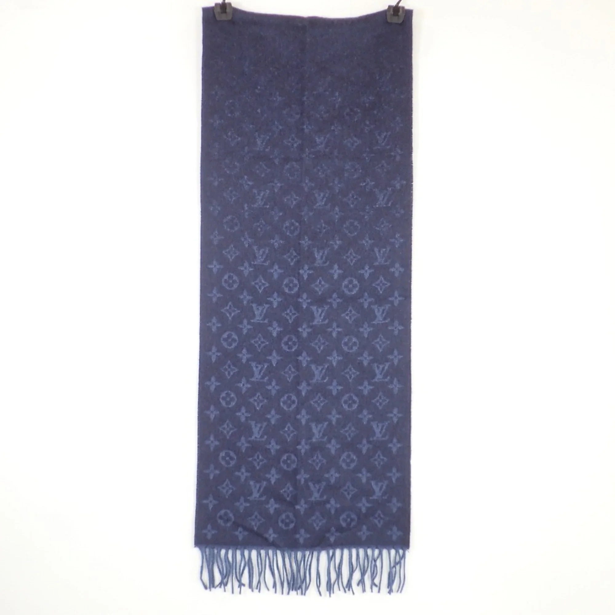 Blue Pre-Owned Marine Monogram (Good) Men's M70257 Gradient Scarf