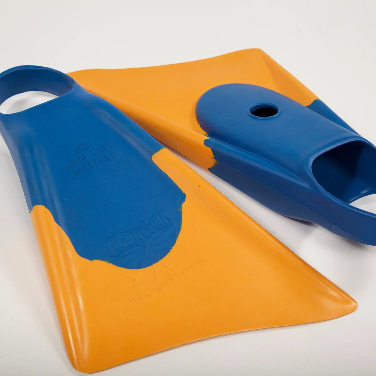 Unisex Makappuu Rubber Floating Medium Adult Swim Blue/Orange, Fins, Churchill