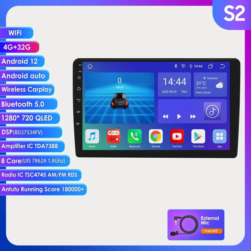 10.1 12 Bluetooth GPS 32GB For Radio 5.0 GMC Radio Buick Hizpo inch DSP Android Carplay Sierra Silverado With Car AM Navigation FM Chevrolet Savana 4GB Stereo