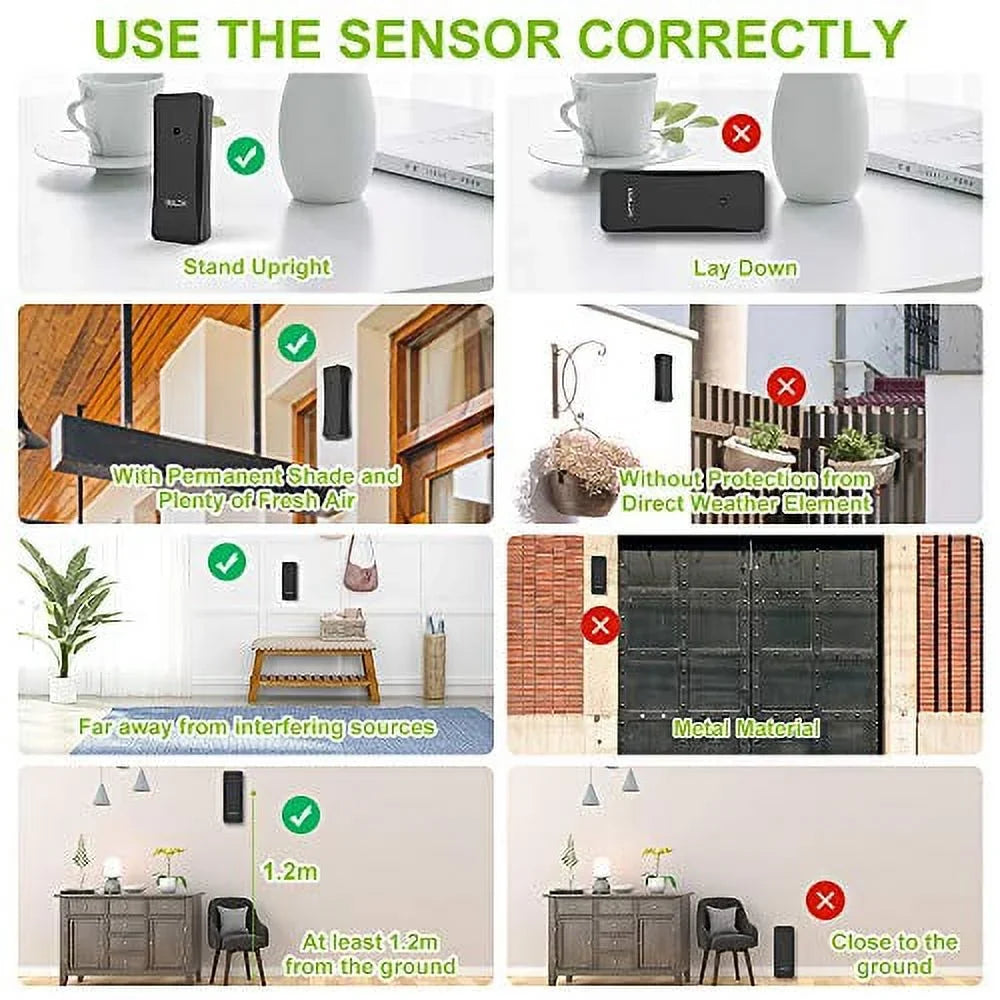 and Hanging Station Max Tracker Real-Time with - Slot, LCD, Sensors, climate BALDR Wireless 262 Built-in Remote ft with 3 Humidity Digital Meter Black Temperature and Distance Touchscreen, Stand