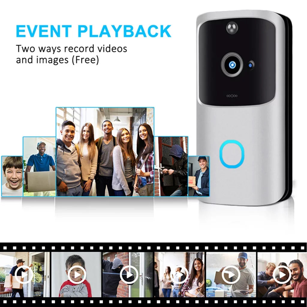 Doorbell Wifi Audio Motion Operated Ios&Android Camera Vision & Speaker Hd Wireless Night Doorbell Video for