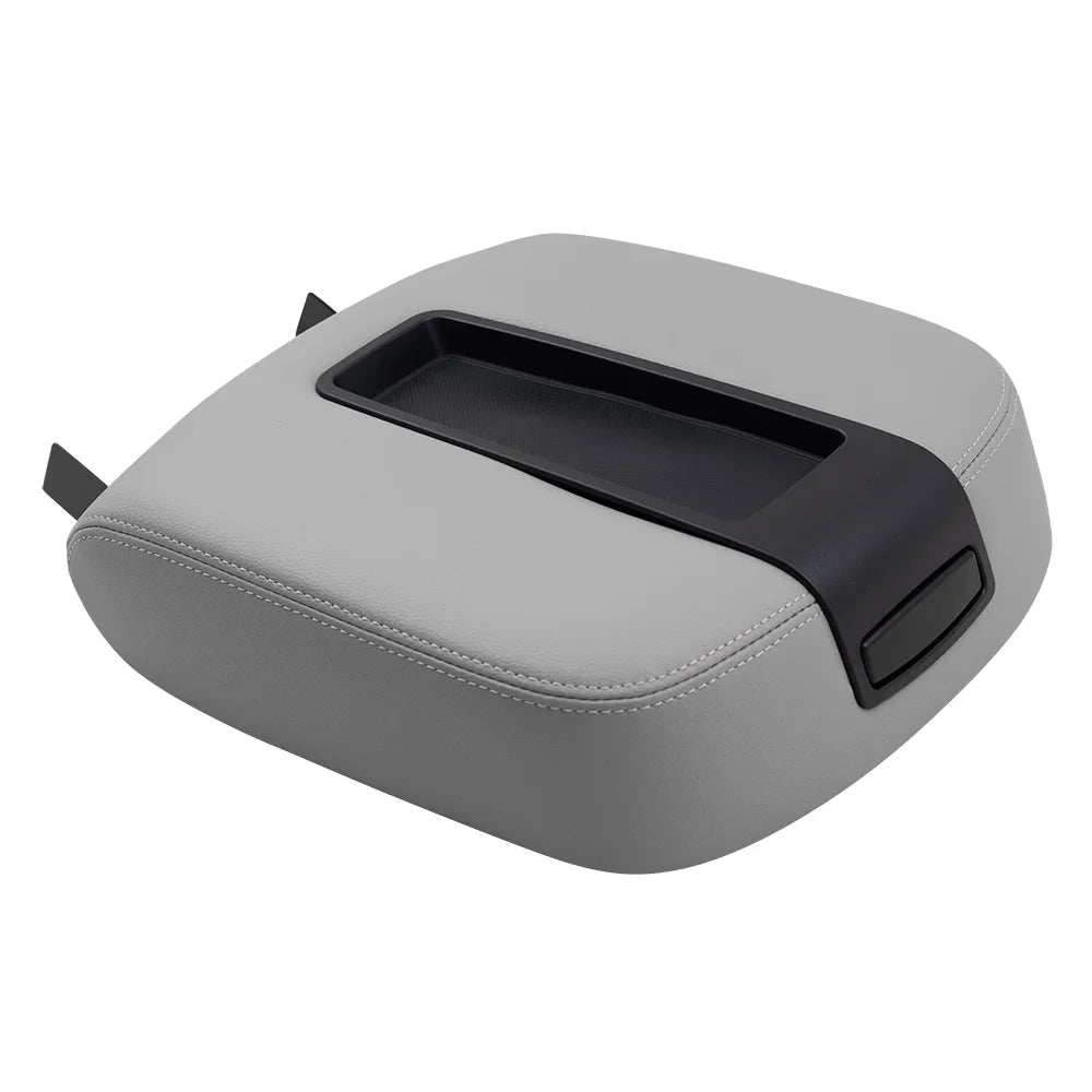 with Pickup Center Escalade Sierra Lid Silverado Replacement Armrest with Cover Gray Truck Center Console Tahoe Full 2007-2013 Brock Compatible Console