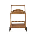 Indoor/exterior Studio Cart, Bar Kenilworth Wood Tiered GDF Natural Acacia 2