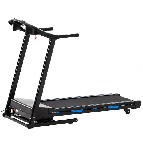 Bluetooth Home Machine Running with Double with Speaker Foldable Electric Incline: Treadmill Pulse Sensor, Absorption, 3.5HP Automatic Shock