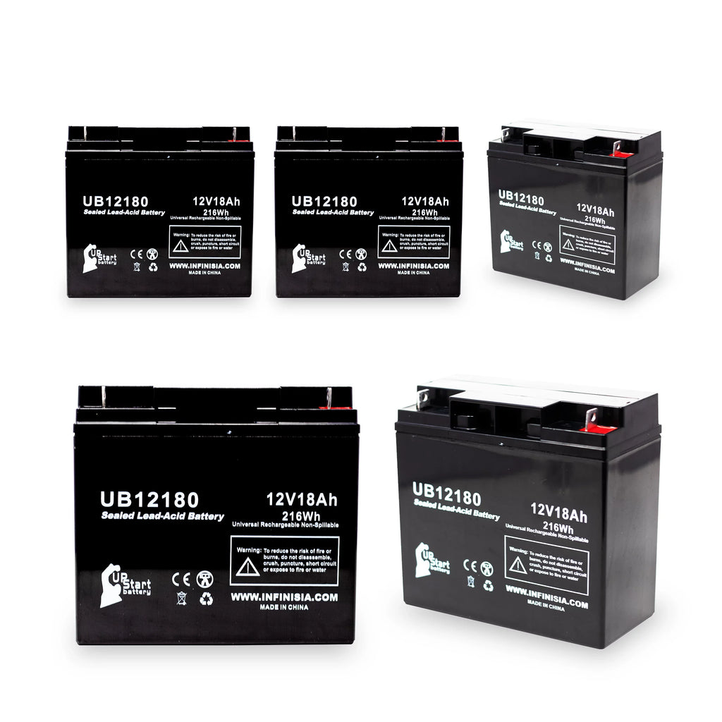 Acid SLA) (12V, Terminal, Sealed UB12180 18Ah, Lead AGM, Compatible 5x Pack CF12V18 T4 PICHER EAGLE - Battery BATTERIES 18000mAh, Battery - Replacement Universal
