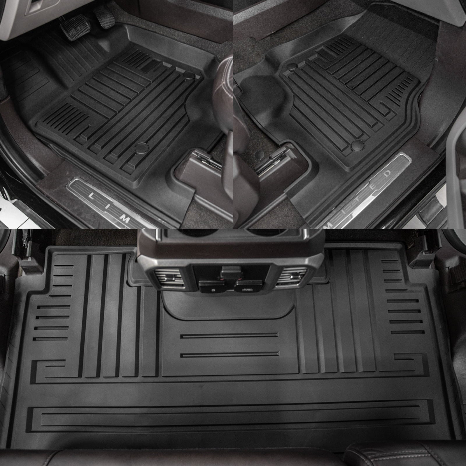 Fit Storage) Flat 2015-2024 F-150 Bed F150 Liner Mat Truck Lightning Cab Fold Long SuperCrew Bed 6.5Ft (Fit W/O