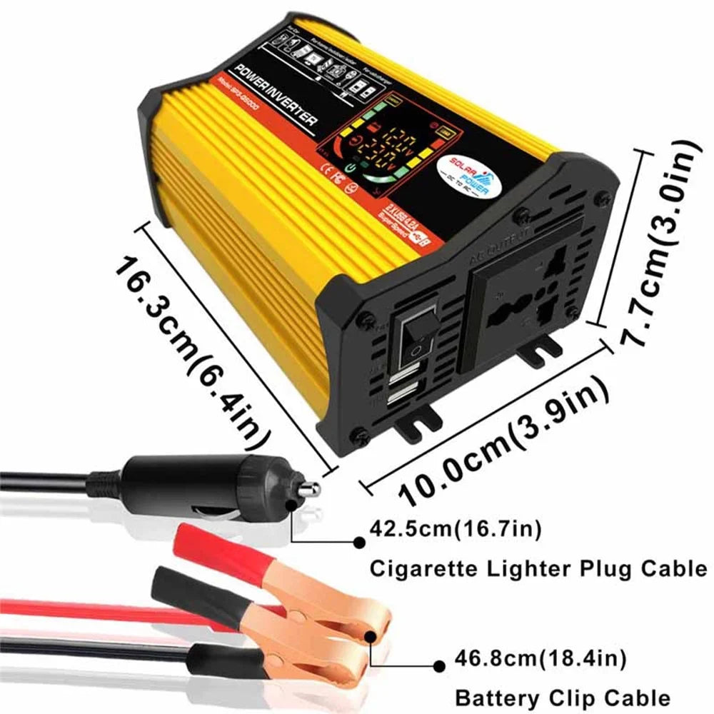 Ports 2 Charging DC12V-AC220V Charger Wave USB ALLTIMES Intelligent 500W Sine Car Adapter Power Inverter Modified Fast Digital 6000W Reted Display Converter Auto