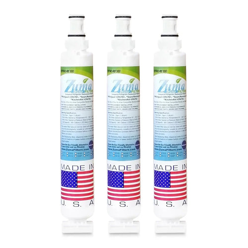 # and - Made Model liquid Compatible , Ice , 3 Whirlpool® ZUMA Pack Filter 6701 OPFW3-RF300 with in U.S.A. , - Brand