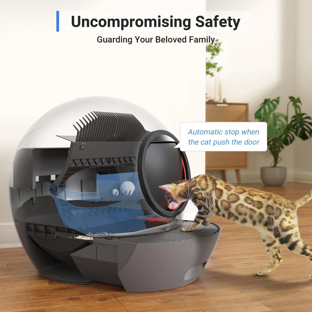 Control Cat Box, Automatic Gift PET Box Cat Cleaning Multiple APP Cats Litter for Litter ELS Self