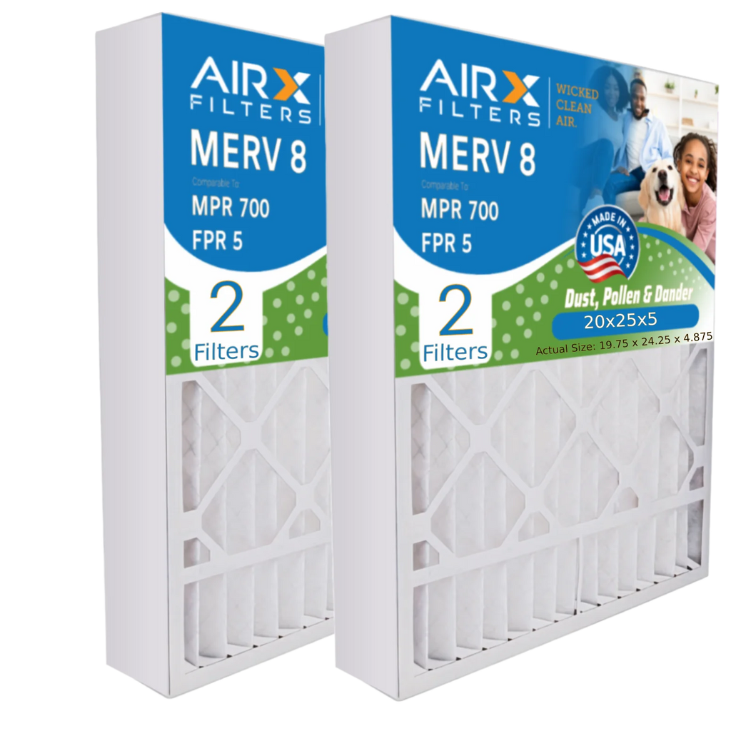 to 255649-102 Filter 2 AIRX Pack MERV by 8 Comparable & Made Bear 20x25x5 Compatible CLEAN Filter Air AIR. FILTERS 700 Premium WICKED USA with Air FPR MPR 5 20x25x5 Furnace