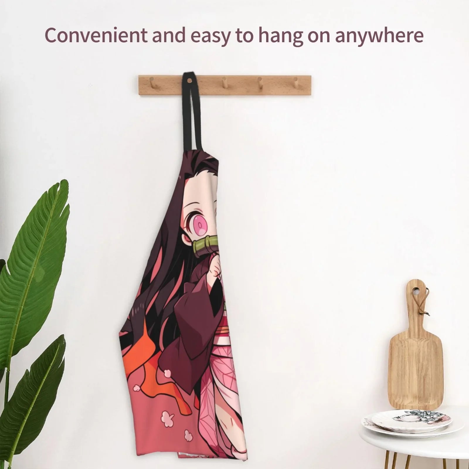 Kitchen/Cooking/Gardening/Painting/BBQ/Baking/Chef/Craftsman Kamado Demon Decor Slayer Home Apron Nezuko For Waterproof
