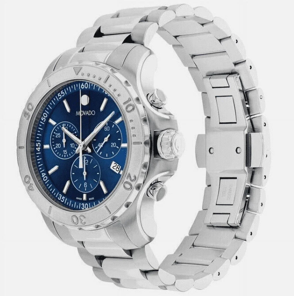 Collection Movado 2600151 Series Made S/Steel 800 Dial Swiss Mens Blue Watch