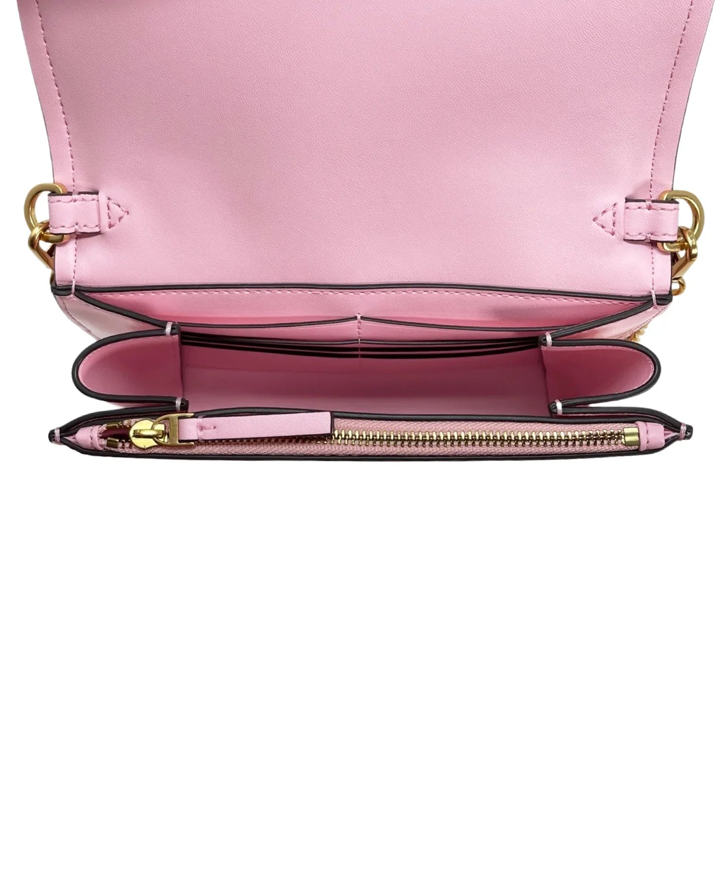 Emerson Burch Bag Women's Leather Tory Chain Crossbody (Pink Patent Wallet Plie)