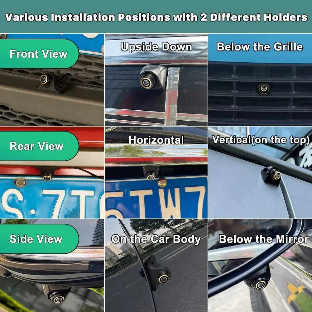 AHD Reverse View HD Trailer, with 720P Backup/Front/Side GreenYi SUV, Rim, Car, for Camper, Camera Rear RV, Cam Gold