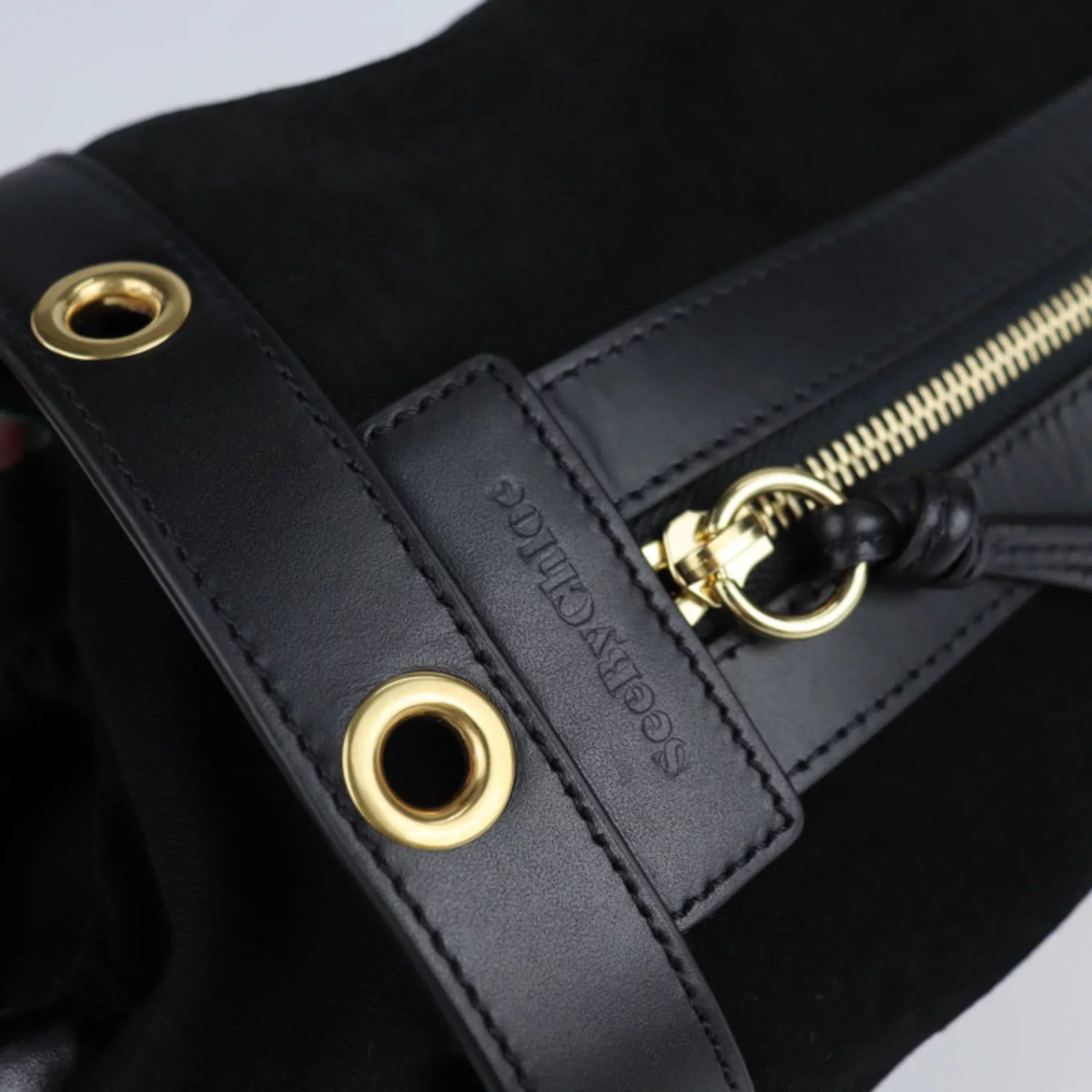 leather Chloe Pre-Owned BY (Good) See fittings Chloé Debbie by CHLOE tote SEE 2WAY shoulder by sea metal black bag handbag suede gold