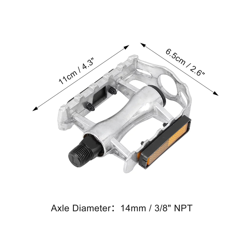 Cycling Mountains 2Pcs Bicycle Black Silver Appropriate Unique Pedals Bargains bike Off-Road Alumnium Tone Alloy for