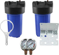 2 System Release, BB Whole Blue W/Pressure 2 Gauges, NPT Wrench 2 1" Brackets Brass Housing Filter House Ports Pressure 10" Pack