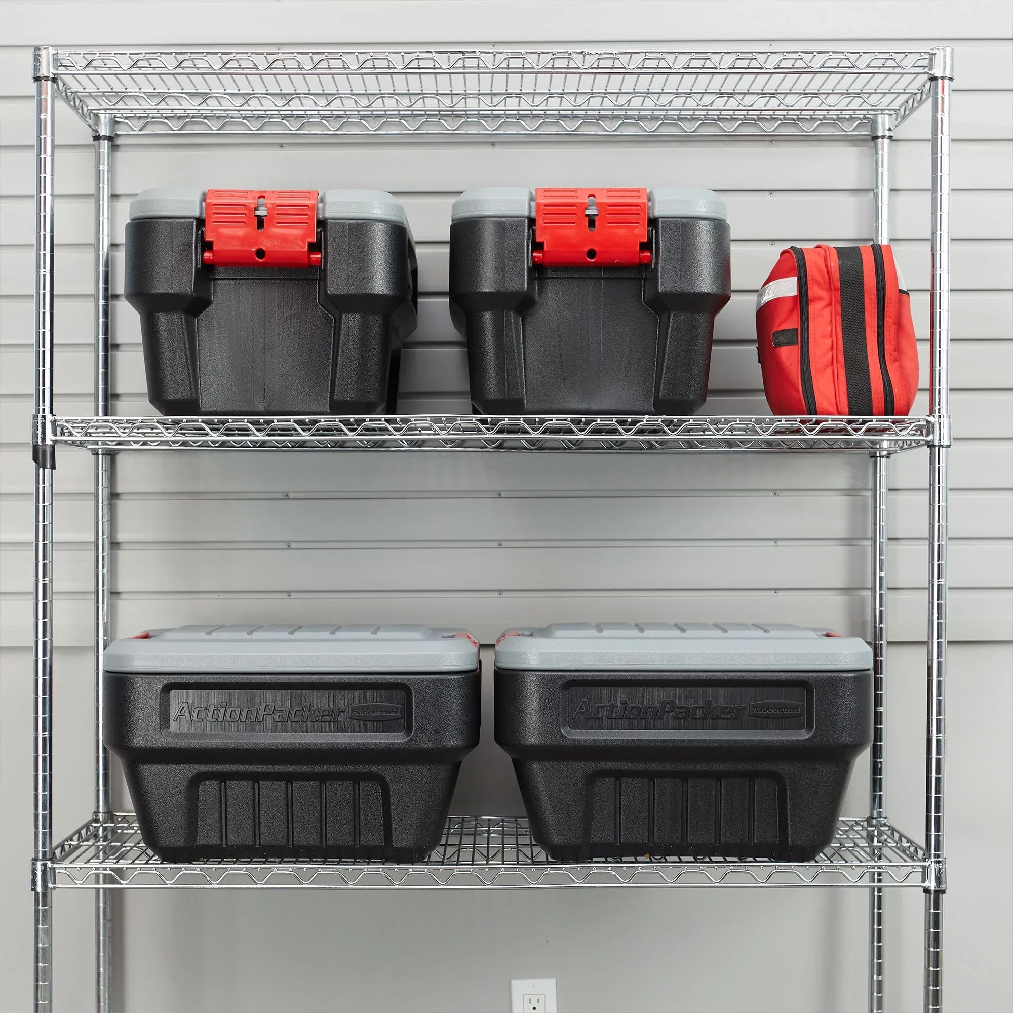 Plastic Container Storage Pack) (4 8 Box Gallon Latch Lockable Rubbermaid