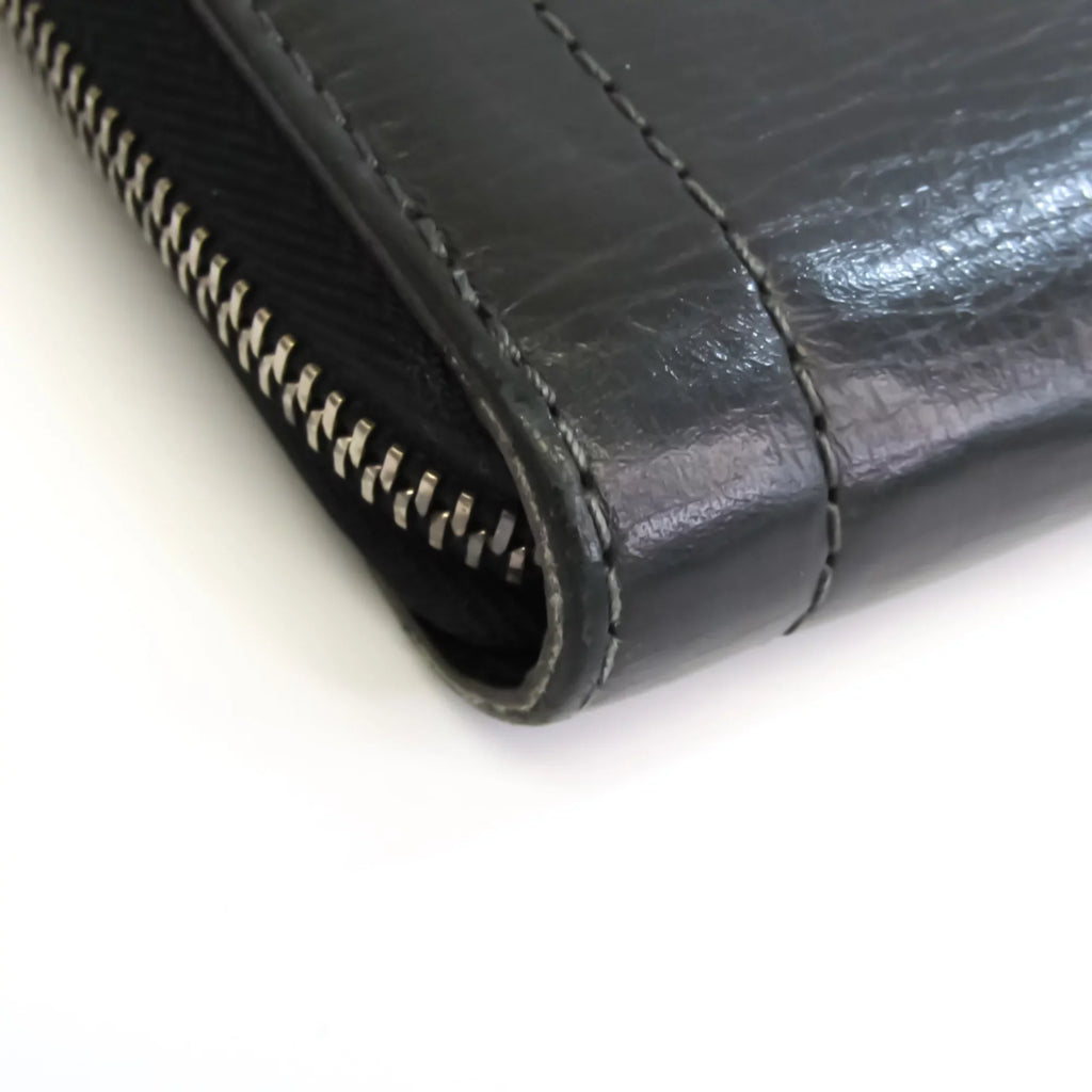 (Good) Zippy Organizer Wallet Utah Leather (bi-fold) M97026 Pre-Owned Basalt Men's Long