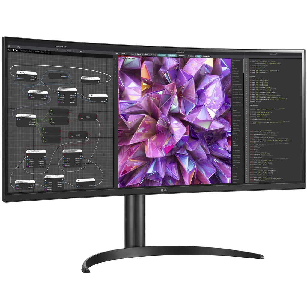 KVM 34" Curved 34WQ75C-B QHD LG 10 IPS Monitor UltraWide Built-in HDR