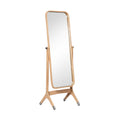 Full-Length Wooden Standing Mirror with Sleek Modern Design