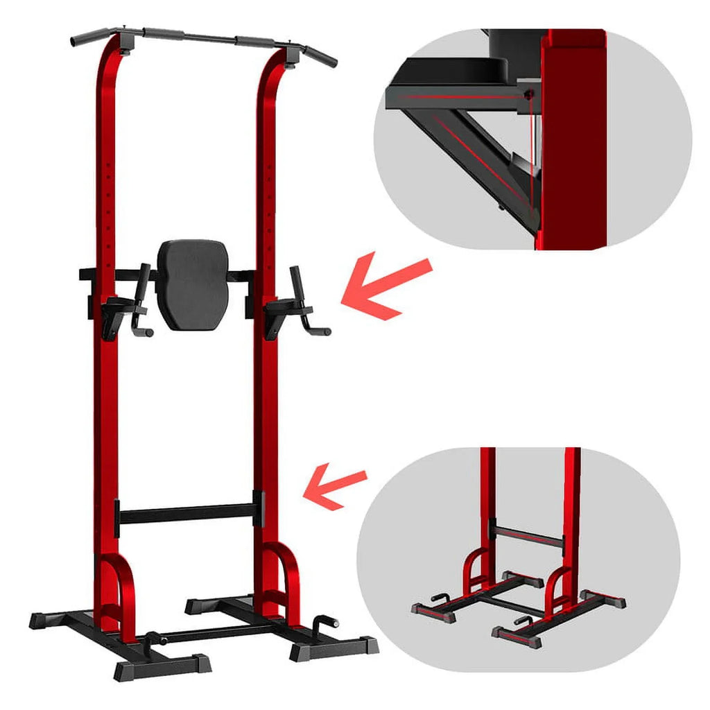 Station Bar Gym Training Workout Pull for Stand Strength Up Equipment，Red