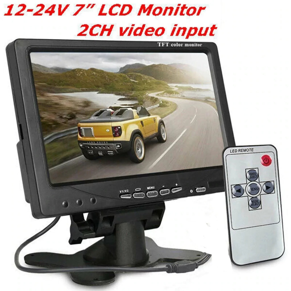 feet with Night RV Vision+32 Van cable IR 12V/24V Bus TFT parking camera Car Car for LCD Truck LED system 18 7inch Monitor reverse