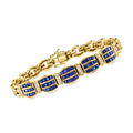 Women's, t.w. Bracelet ct. Gold, 18kt ct. Ross-Simons Sapphire Vintage .35 t.w. With 4.00 1980 Diamonds C. in Pre-Owned Adult, Yellow