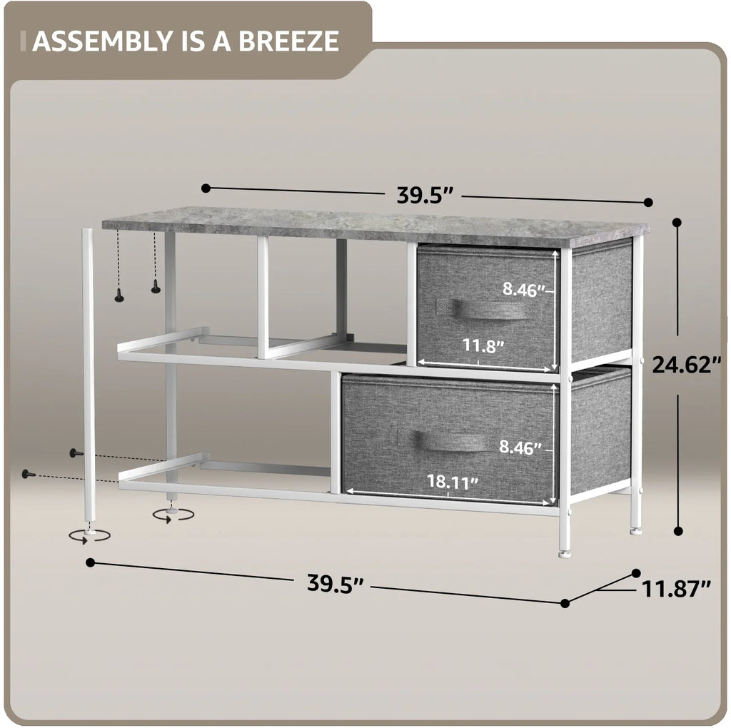 Storage Cube Grey Dresser -