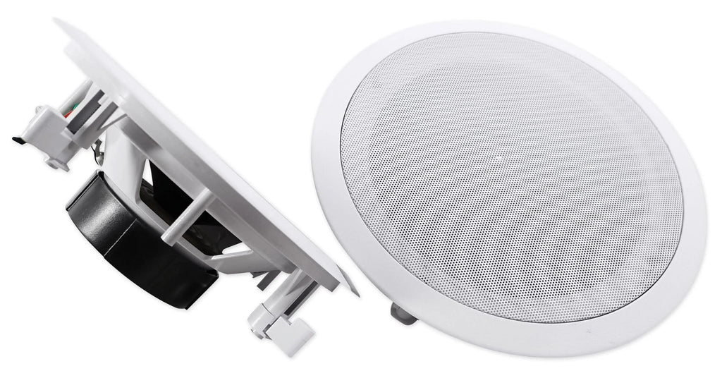 Stereo+8 Audio Rockville Home 4-Room Kit 8" White Controls Ceiling Speakers+Wall