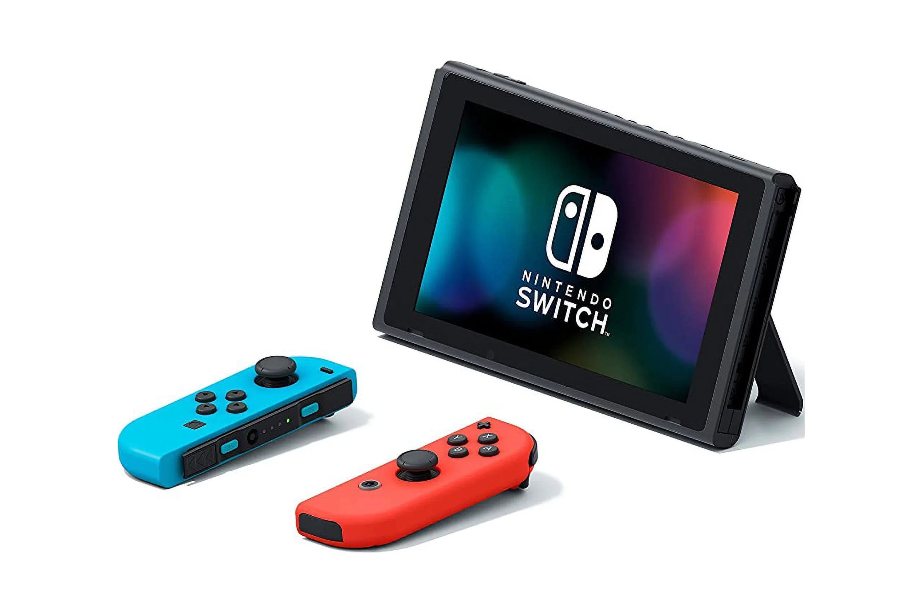 Nintendo of Switch Membership Breath Nintendo Online the Zelda: Wild Red Mario Neon Switch /The Blue Bundle: of 32GB 8 Deluxe Nintendo and Switch Console and with Joy-Con, Months Legend 3 Kart
