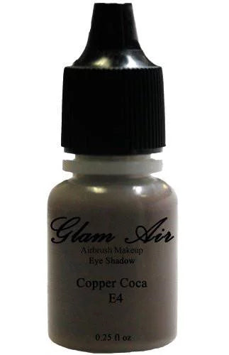 Airbrush &amp; Green, Fair E9shimmery Gold Eyeshadow Copper Fl. s-E1 of Cocoa, Bottles Fair Oz. Set E4Copper (3) Green, of Cocoa, Shimmery Air Three liquid-based Glam 0.25 Gold