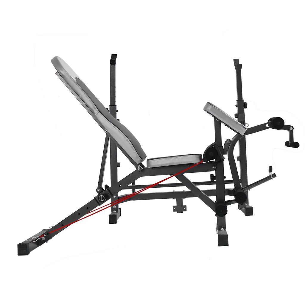 Developer Stock and Press Crunch Workout Leg Olympic Bench, Body Equipment Handle Workouts, Preacher US Home Weight Home for Workouts Bench with At Curl, Champ for