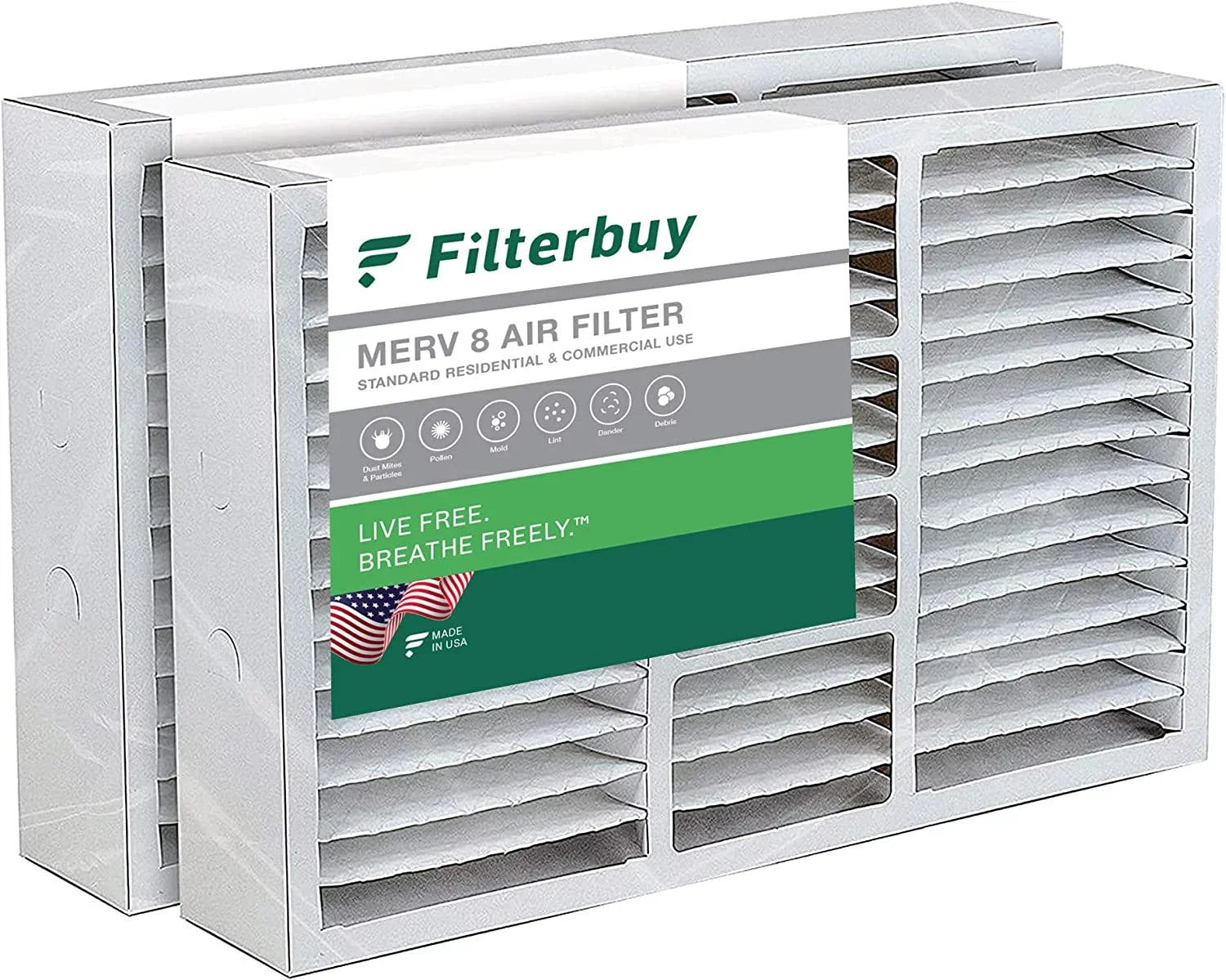 Filterbuy Furnace Air HVAC Filters Pleated Aprilaire (2-Pack) AC Space-Gard MERV for 15.75x27.63x3.50 104/2140 8